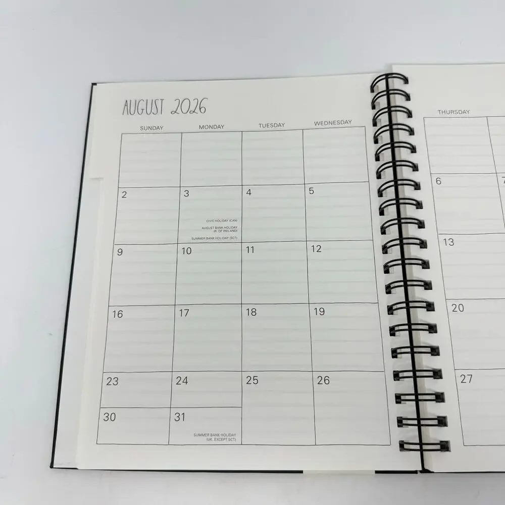 Rae Dunn 2027 17 Month Planner Black Gold Bee Hardcover Spiral Agenda Planner